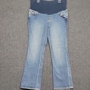 Motherhood Maternity  Boot Leg Denim Jeans Womens Size L (36" x 31") Medium Wash